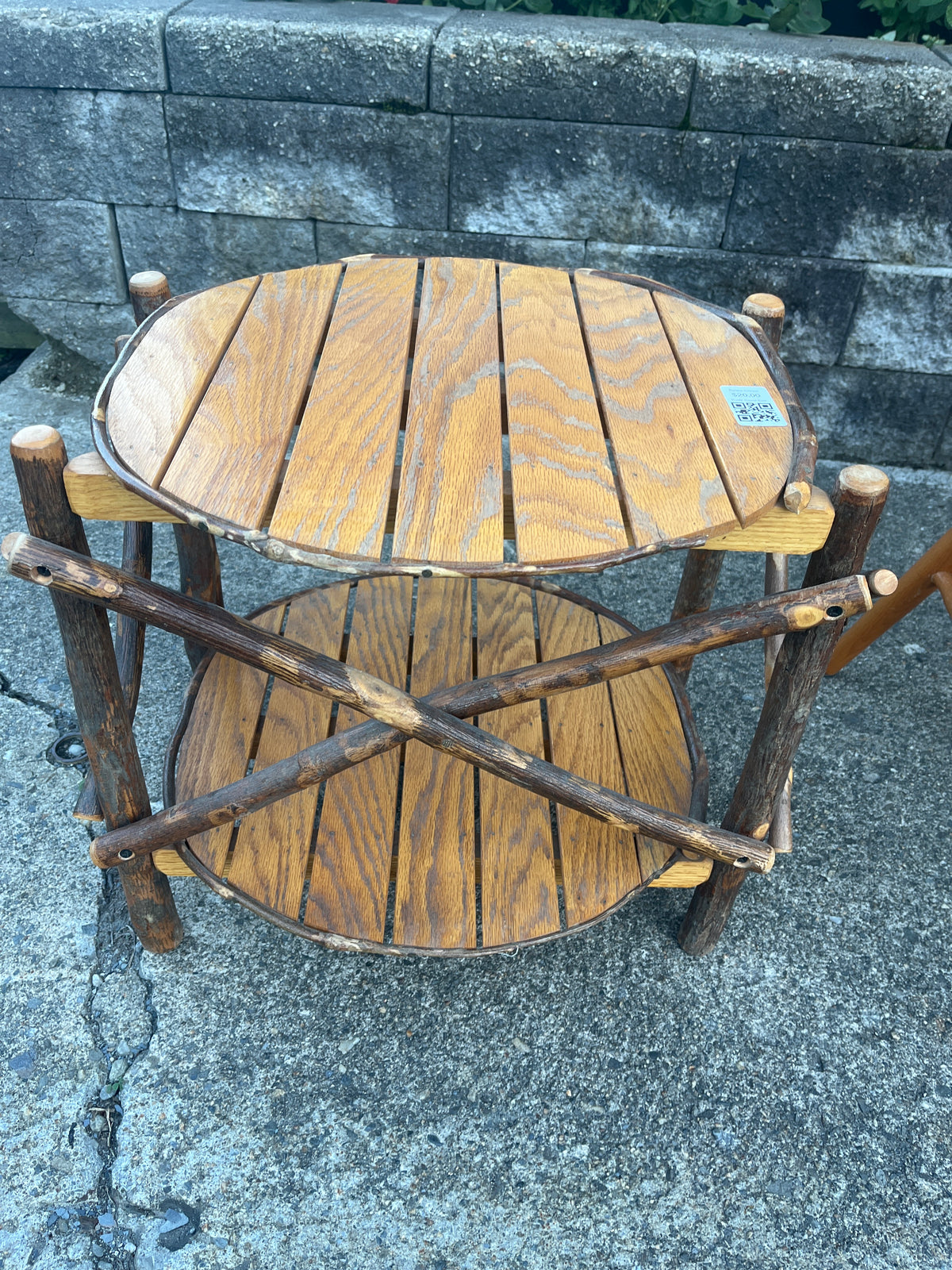 Rustic Round Endtable