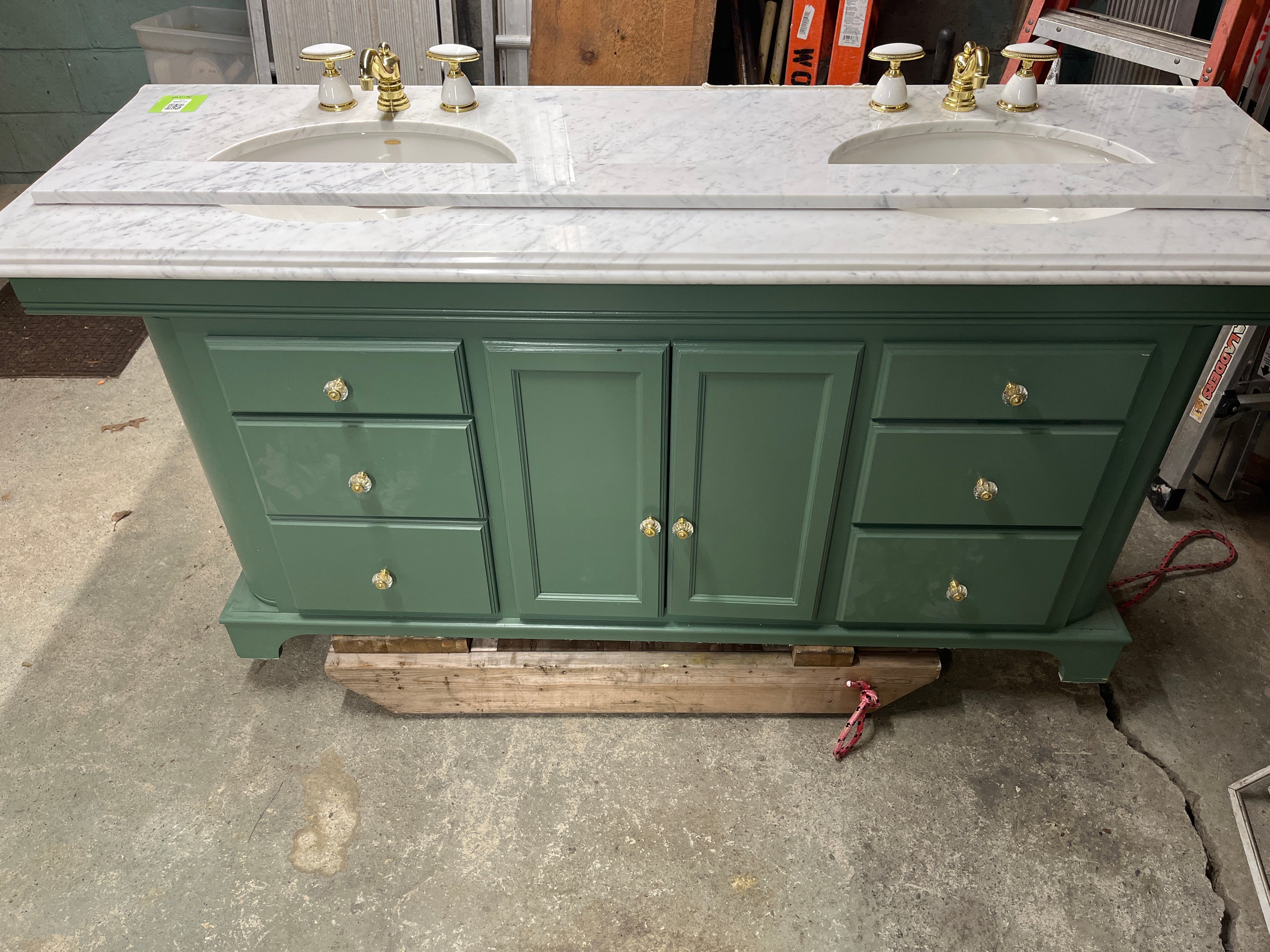 Green Bathroom Vanity