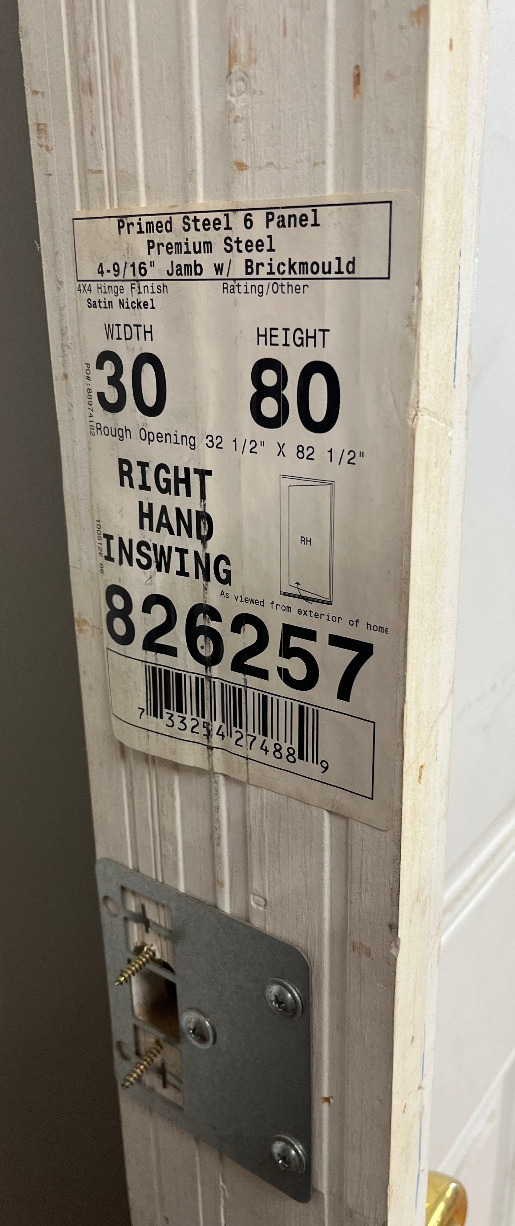 30x80" Entry Door