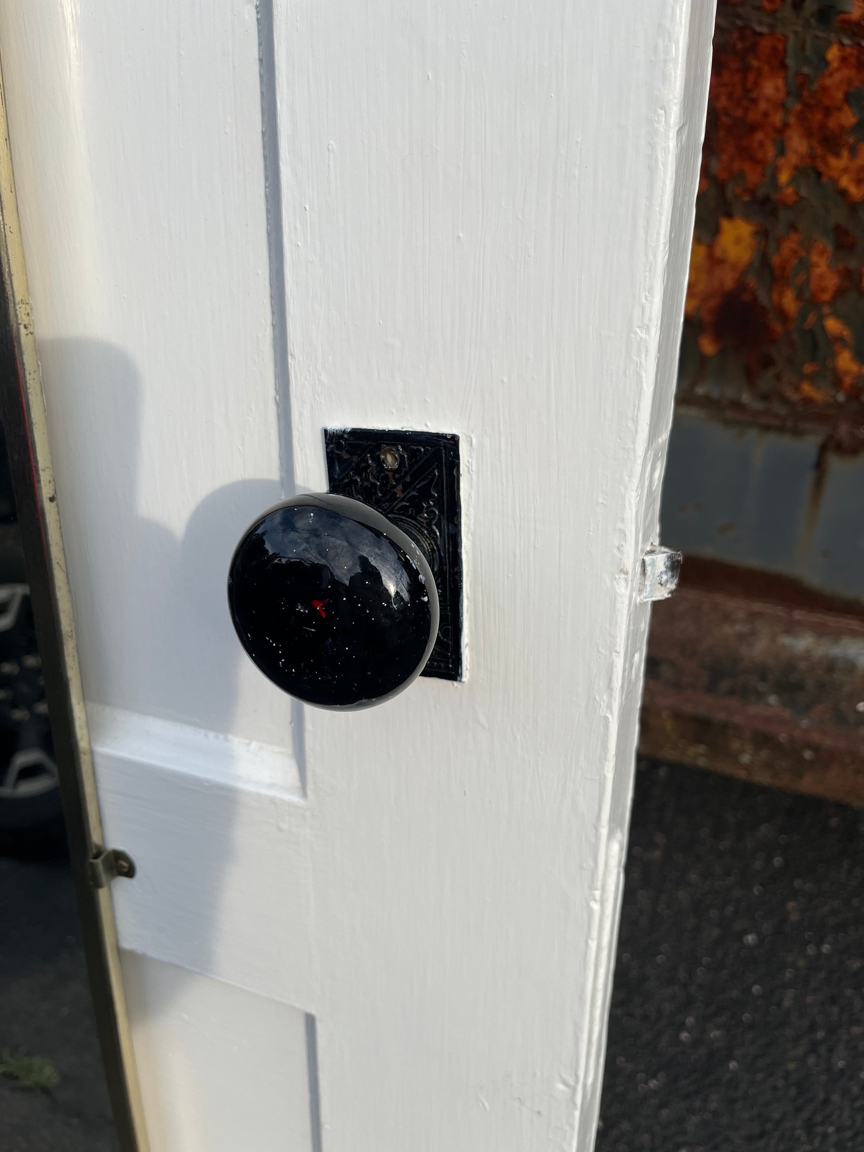 Red Glass Doorknob