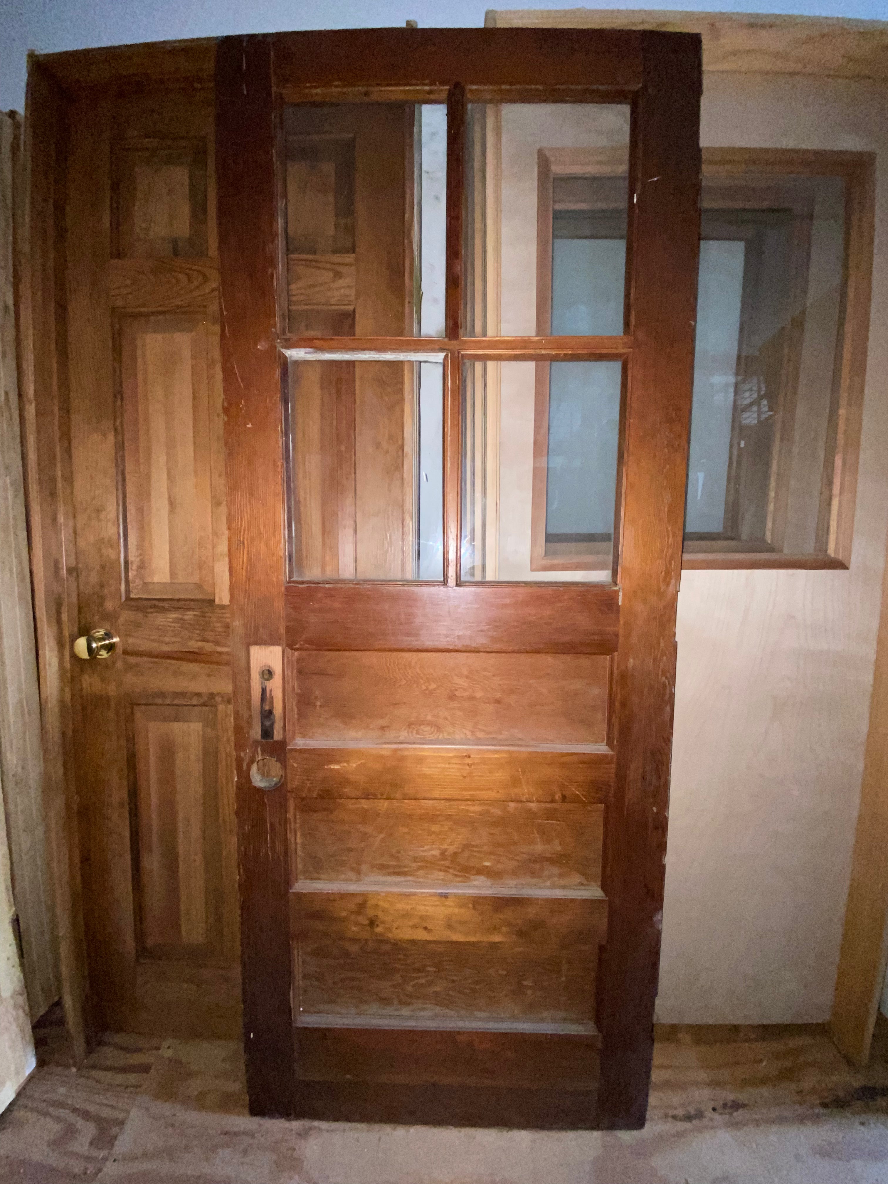 30x78 Exterior 4-lite Douglas Fir Door