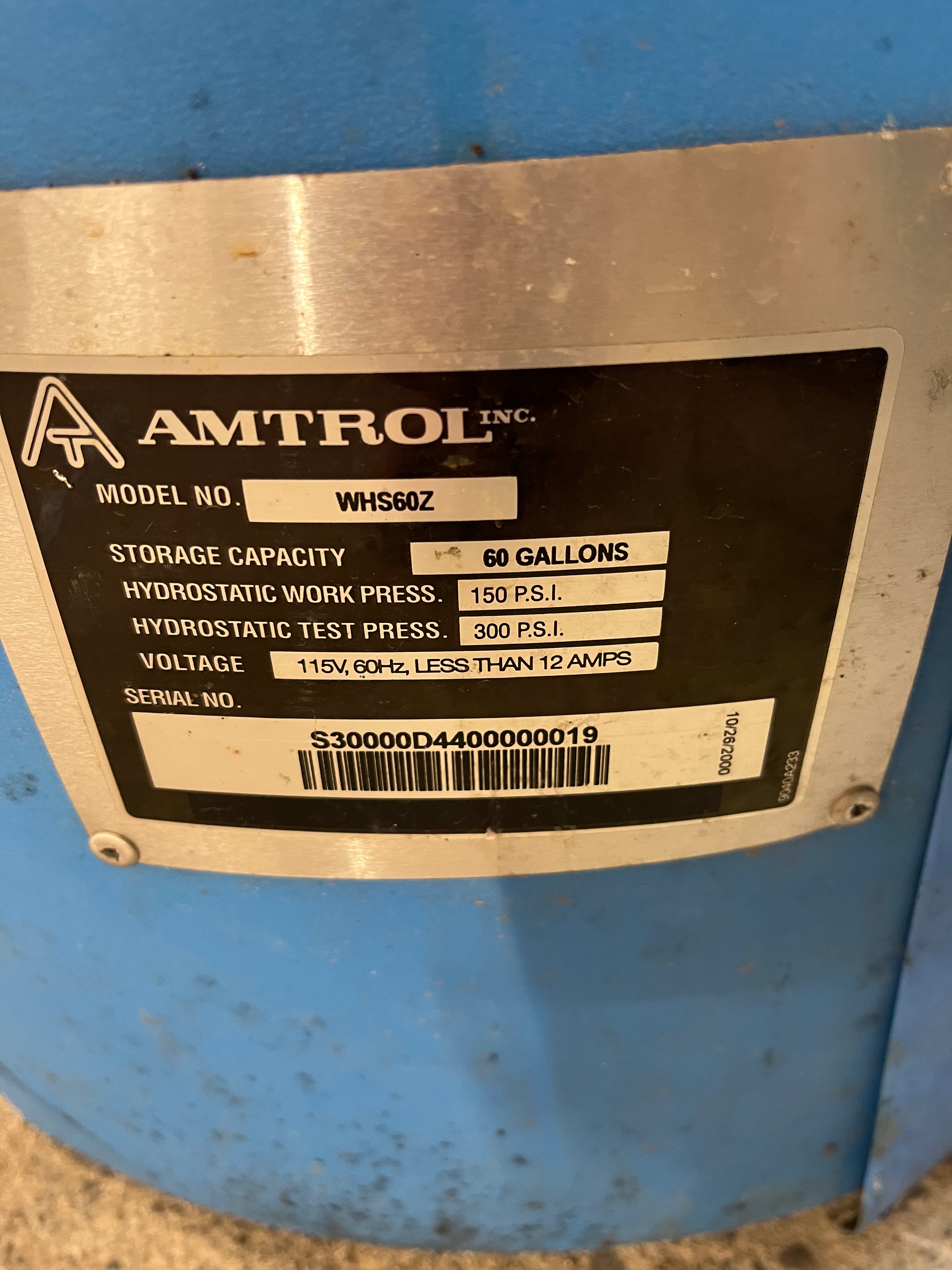 60 Gal Boiler Storage Tank
