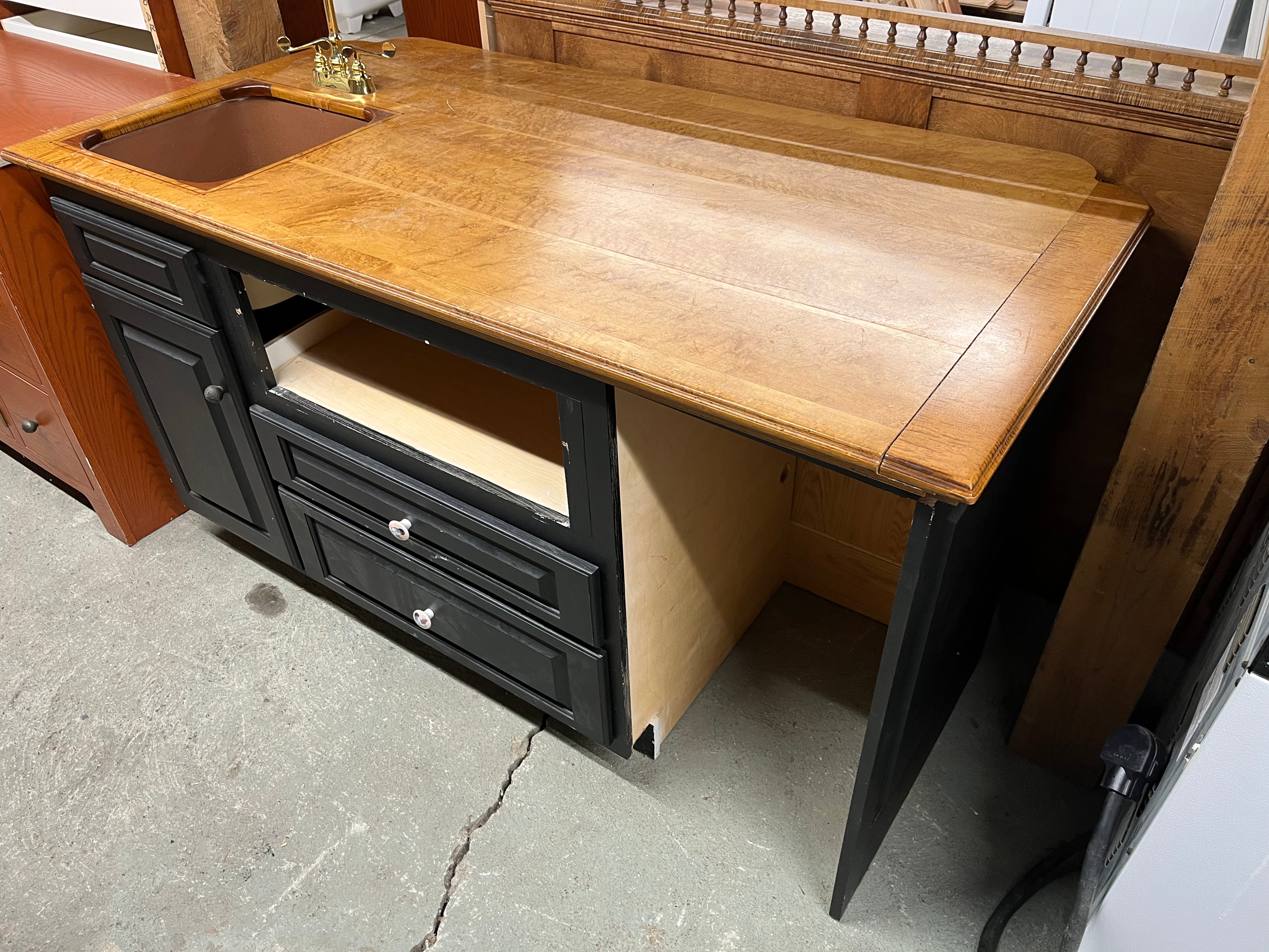 Birds Eye Maple Kitchen Island
