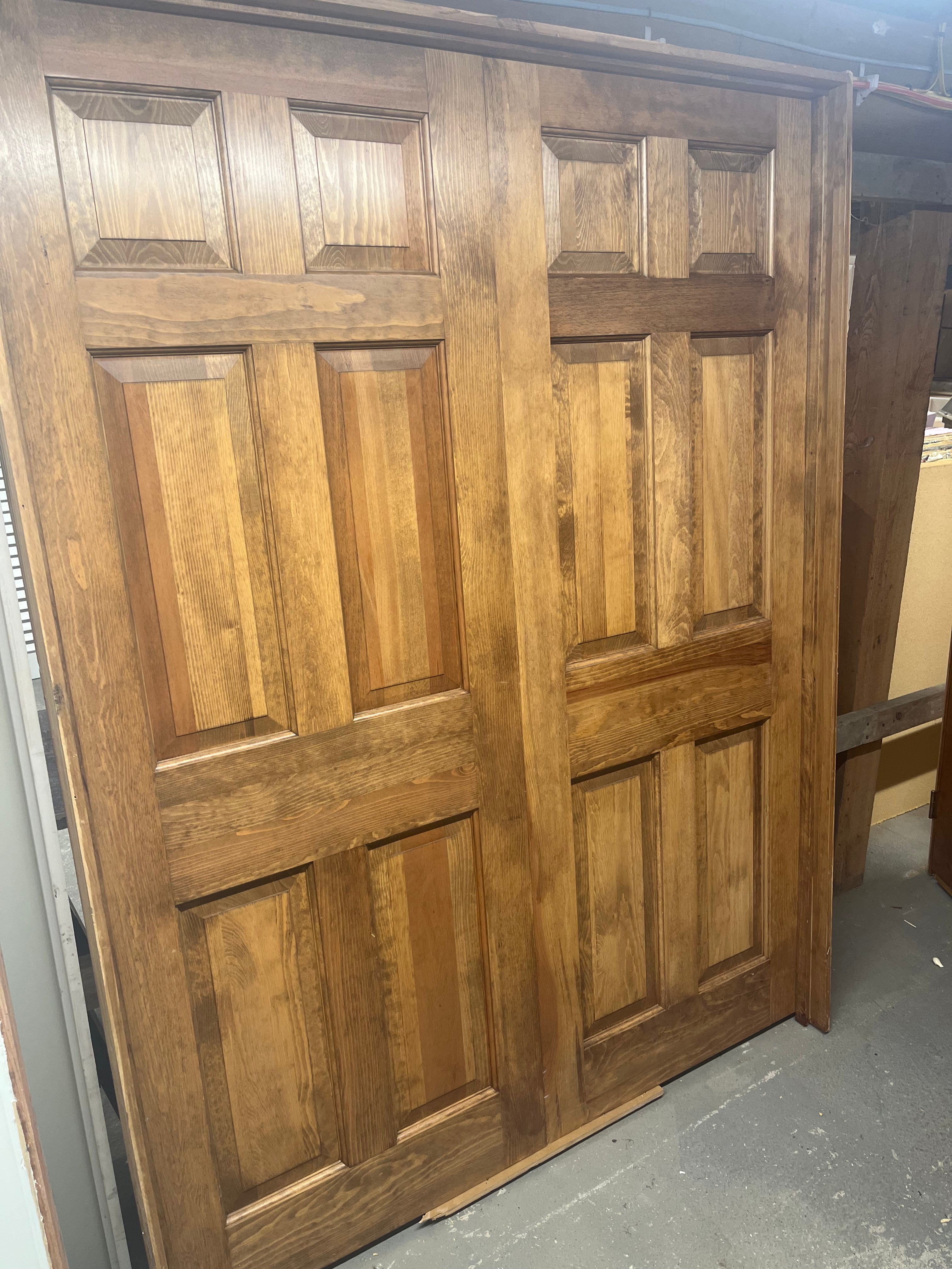 72" Pine Double Door